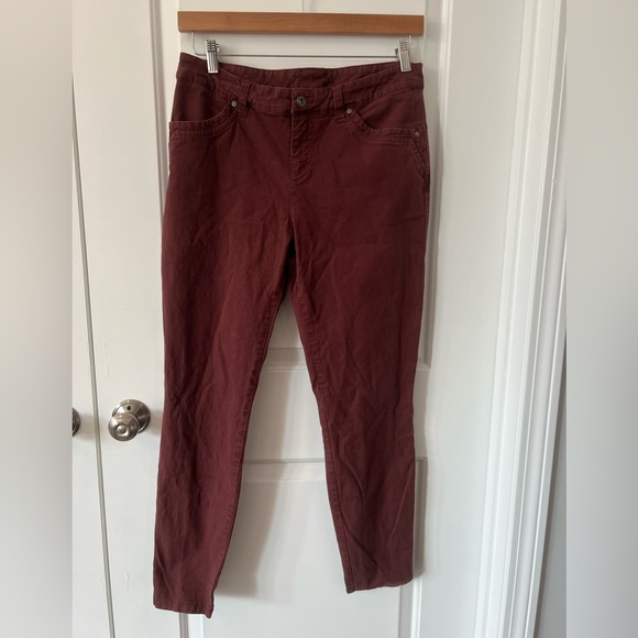 Kuhl Pants - Kuhl Brooke Skinny Pants Red Currant Stretch Tapered Leg Outdoor Size 12